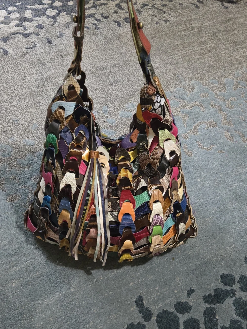 Jesslyn Blade Multicolor Patchwork Leather Hobo Bag